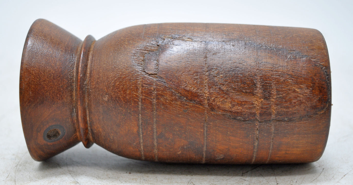Antique Wooden Himalayan Water Pot Matka Original Old Hand Carved