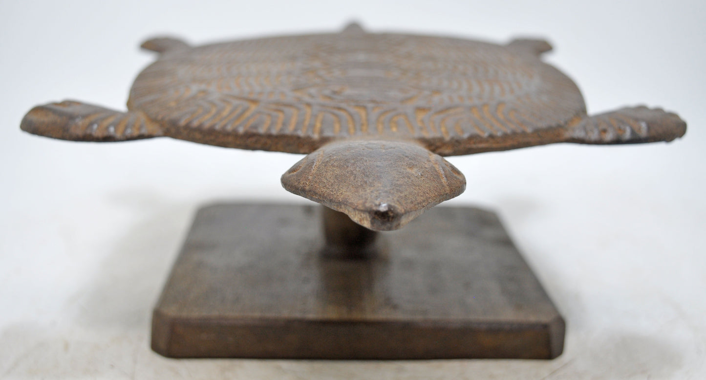 Antique Wooden Tortoise Figurine Original Old Fine Hand Carved