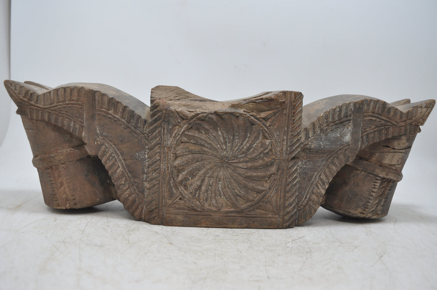 Antique Wooden Horse Shaped Spice Bowl Container Original Old Hand Carved