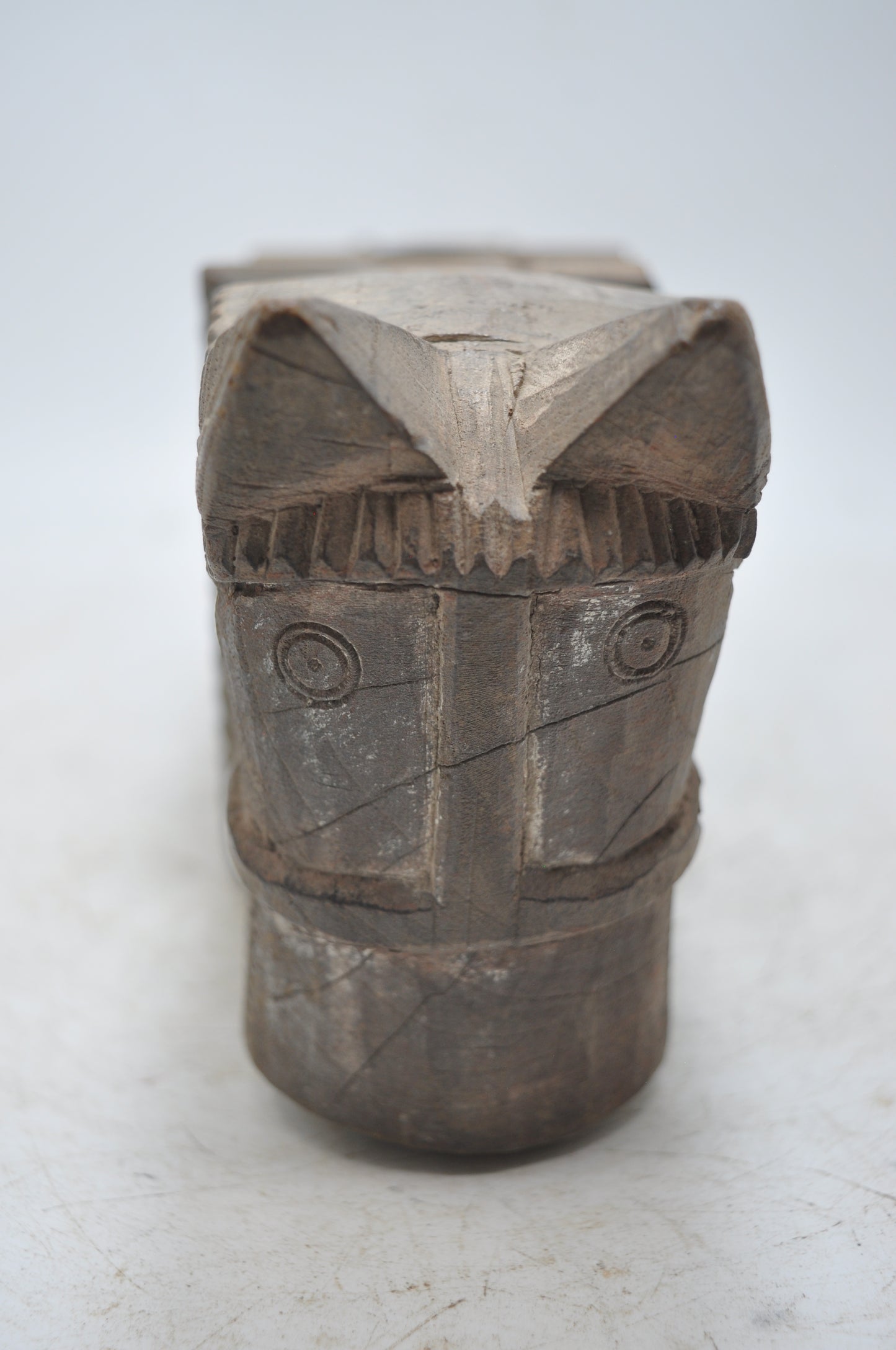 Antique Wooden Horse Shaped Spice Bowl Container Original Old Hand Carved