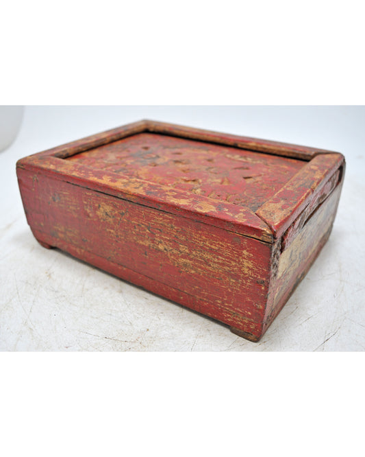 Vintage Wooden Kitchenware Spice Box Original Old Hand Crafted