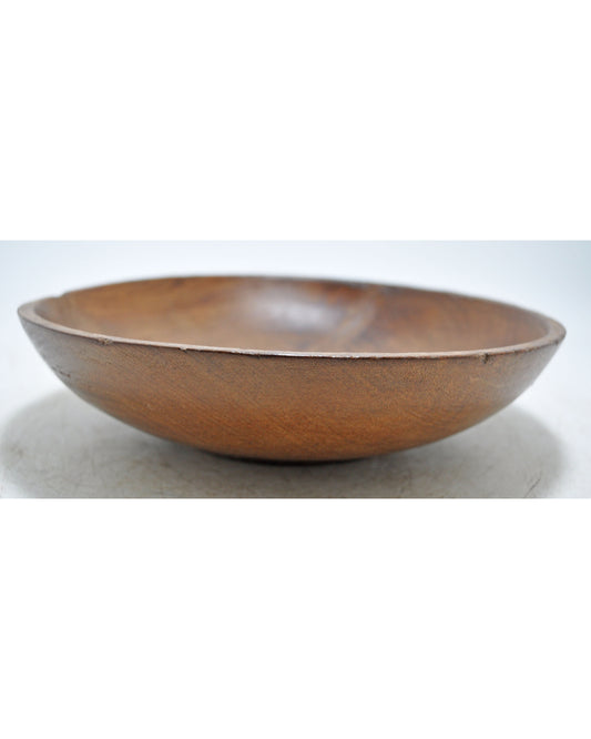 Antique Wooden Round Dough Kneading Bowl Parat Original Old Hand Carved