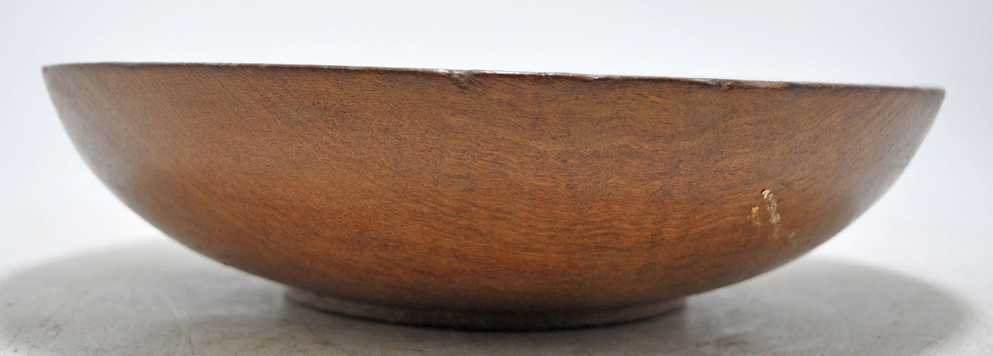 Antique Wooden Round Dough Kneading Bowl Parat Original Old Hand Carved