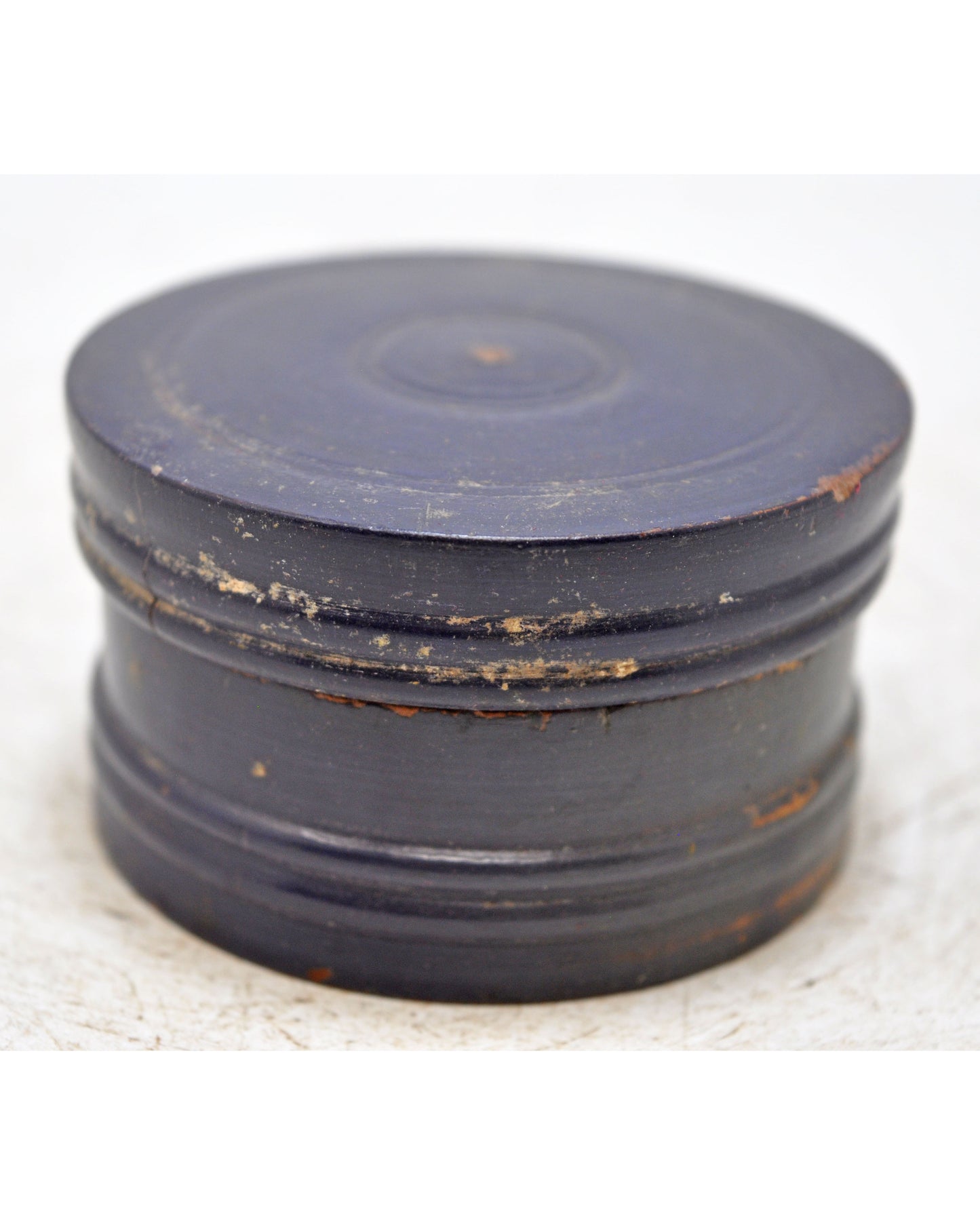 Antique Wooden Kum Kum Powder Tika Box Original Old Lacquer Painted