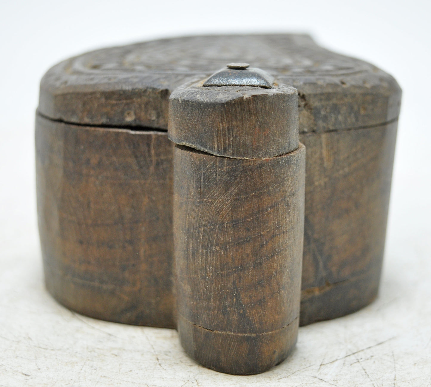 Antique Wooden Kitchenware Spice Box Original Old Hand Crafted Carved