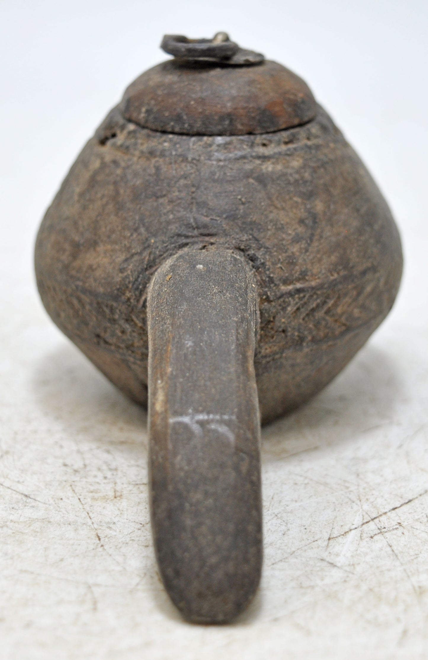 Antique Wooden Lanterns' Oil Pot Original Old Hand Carved