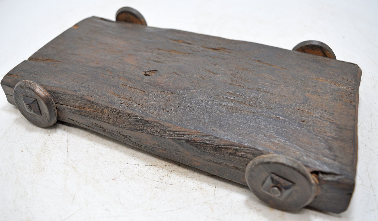 Antique Wooden Kitchenware Spice Bowl Original Old Hand Carved