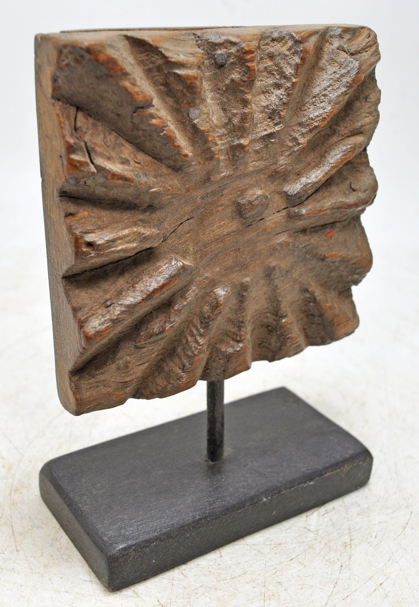 Antique Wooden Floral Carving Panel Plaque Original Old Fine Hand Carved