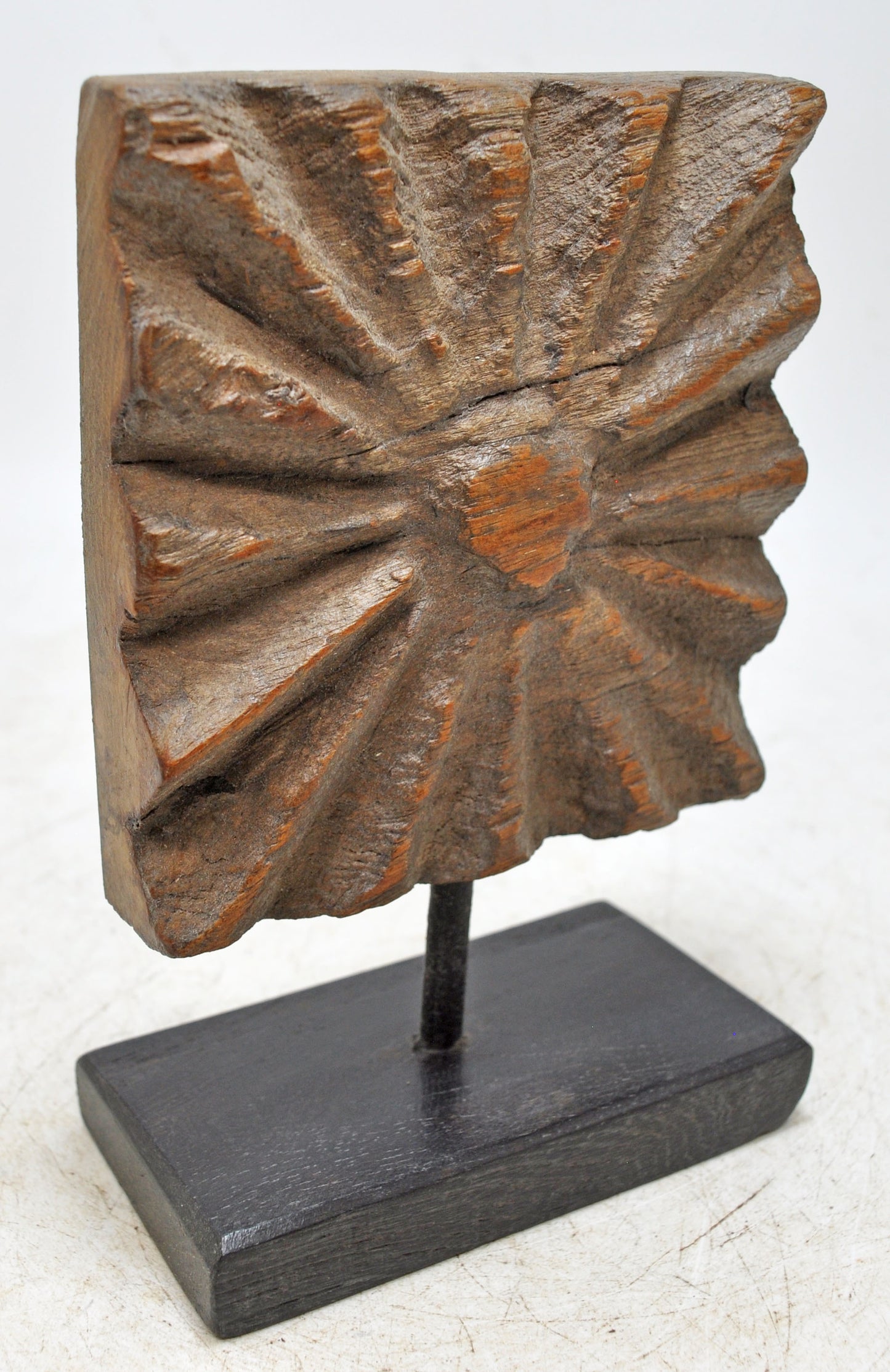 Antique Wooden Floral Carving Panel Plaque Original Old Fine Hand Carved