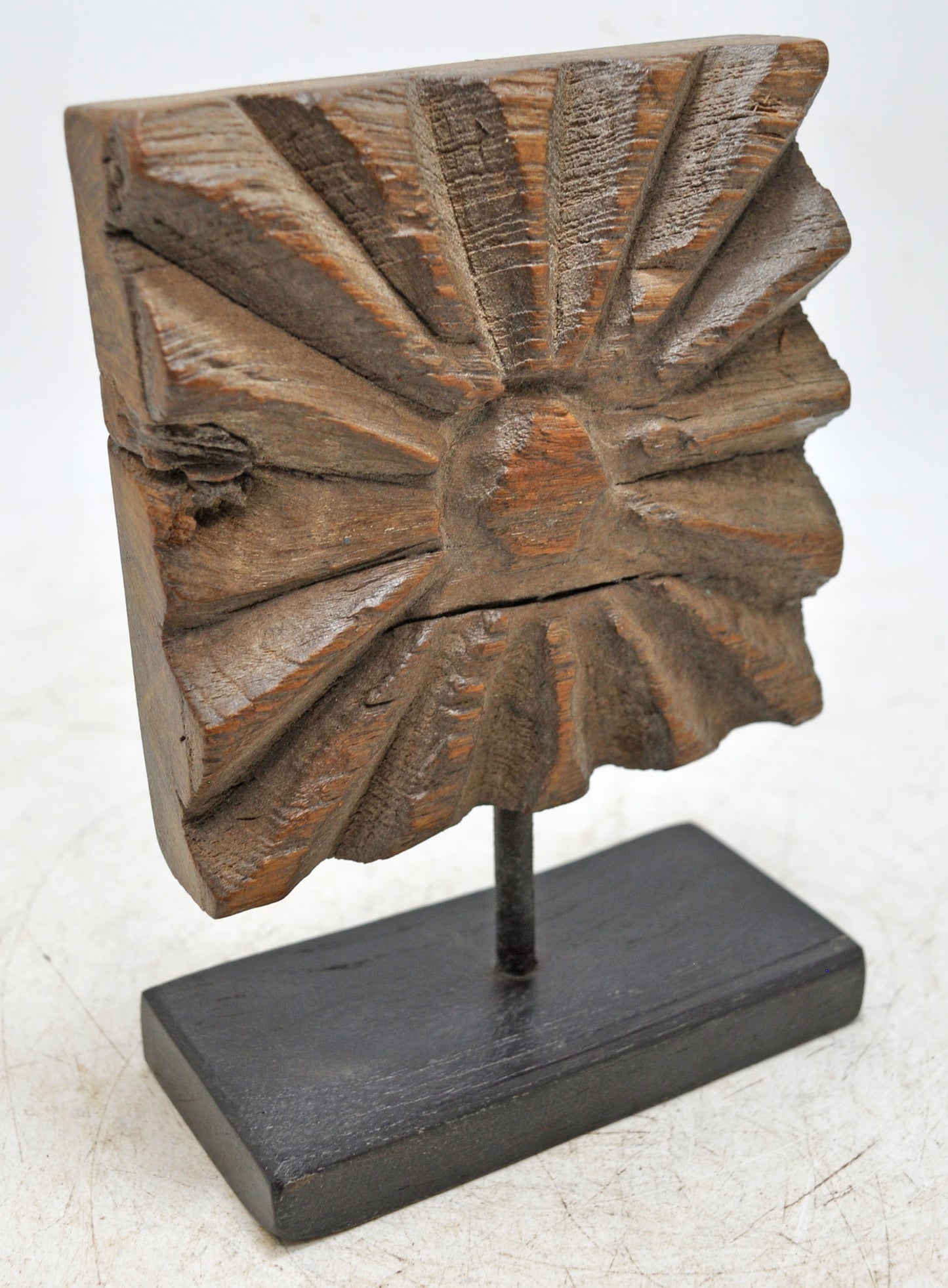 Antique Wooden Floral Carving Panel Plaque Original Old Fine Hand Carved