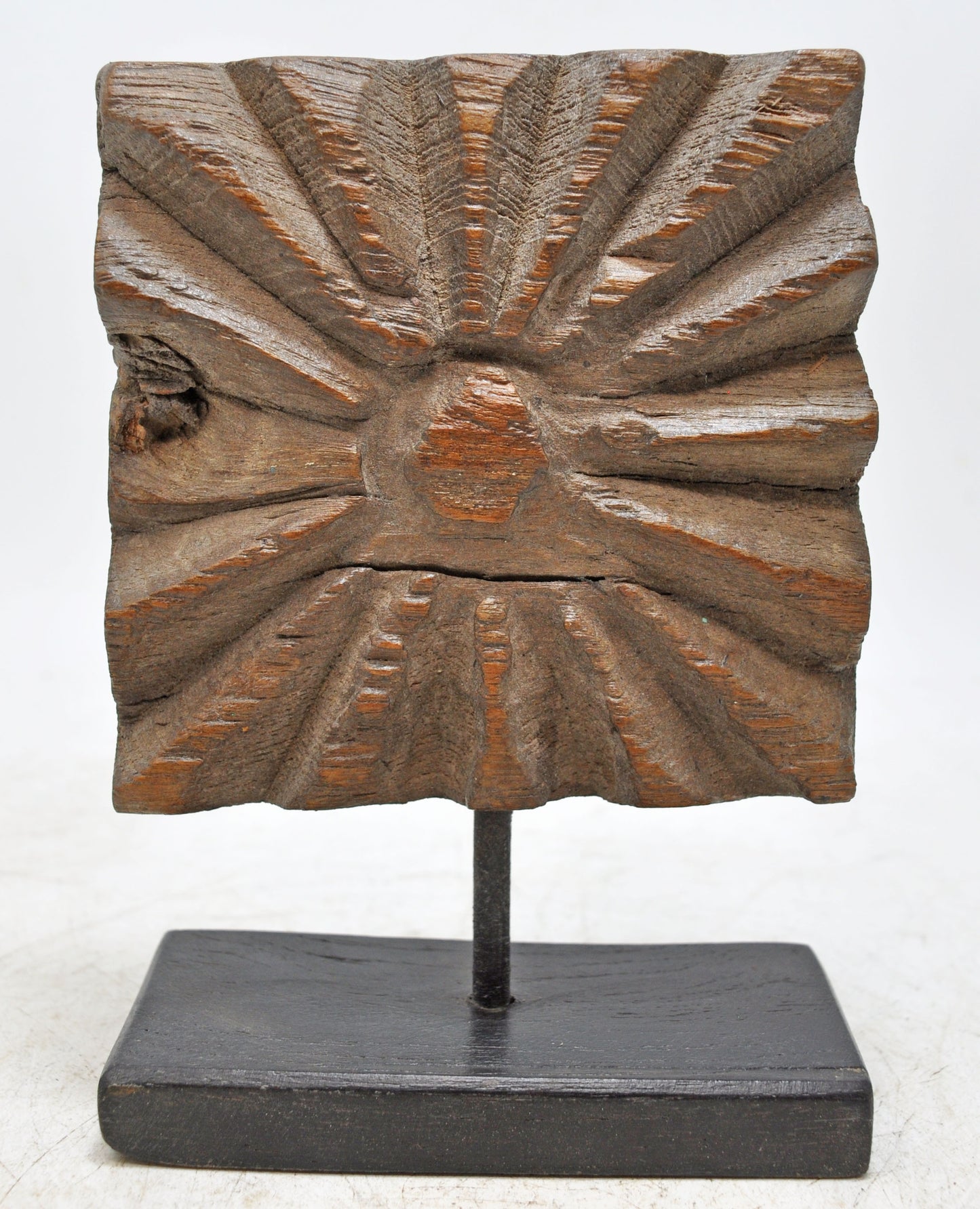 Antique Wooden Floral Carving Panel Plaque Original Old Fine Hand Carved