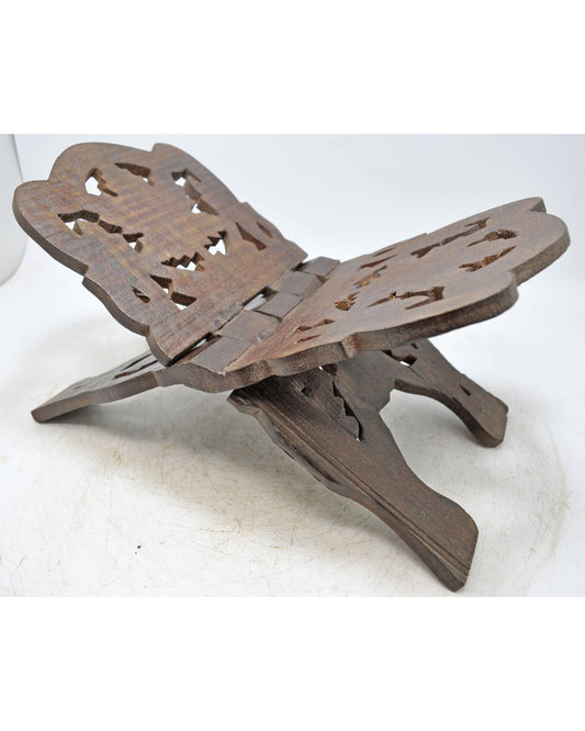 Vintage Wooden Holy Quran Book Stand Original Old Hand Carved Crafted
