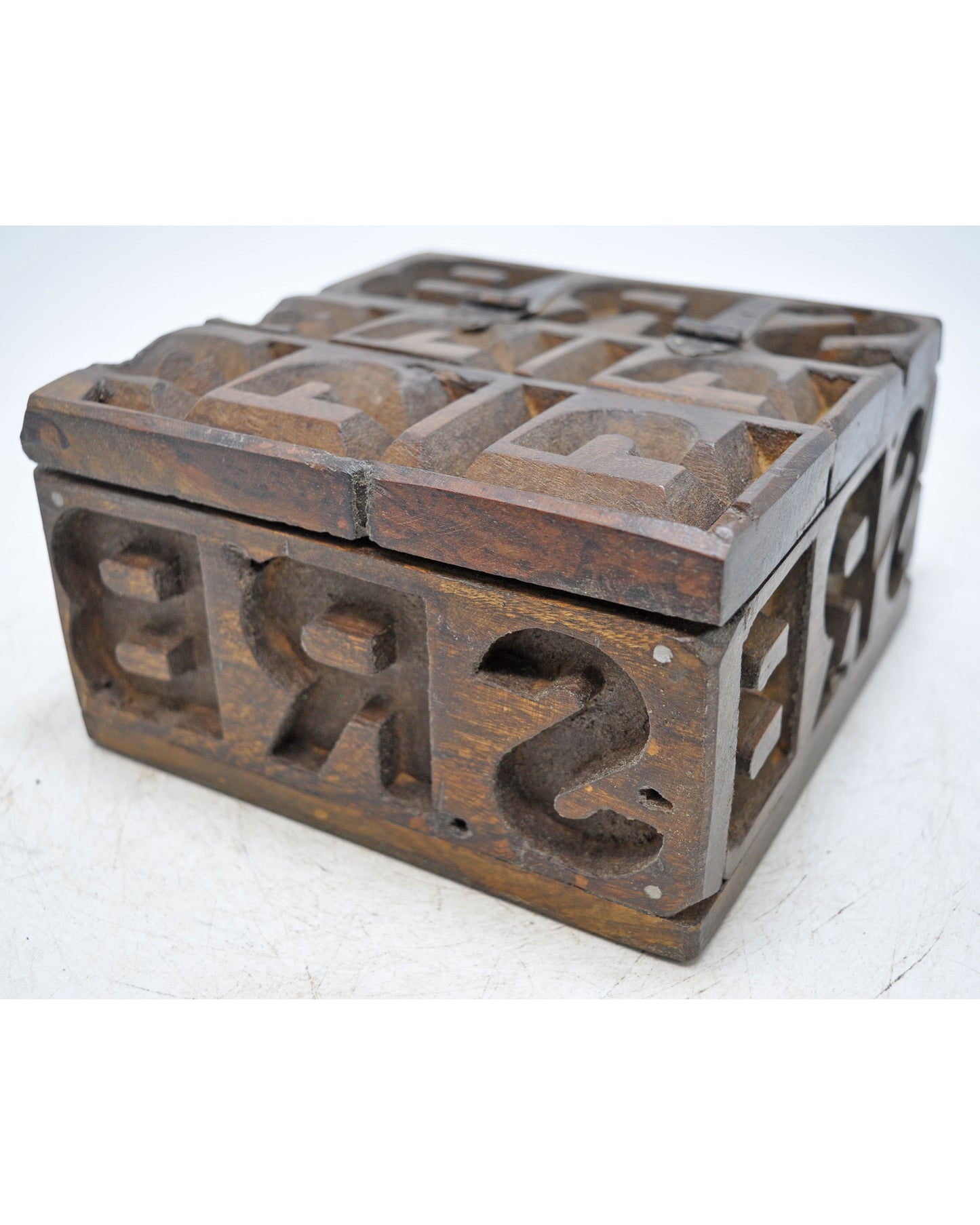 Salvage Reclaimed Wooden Square Storage Box New Rustic Piece