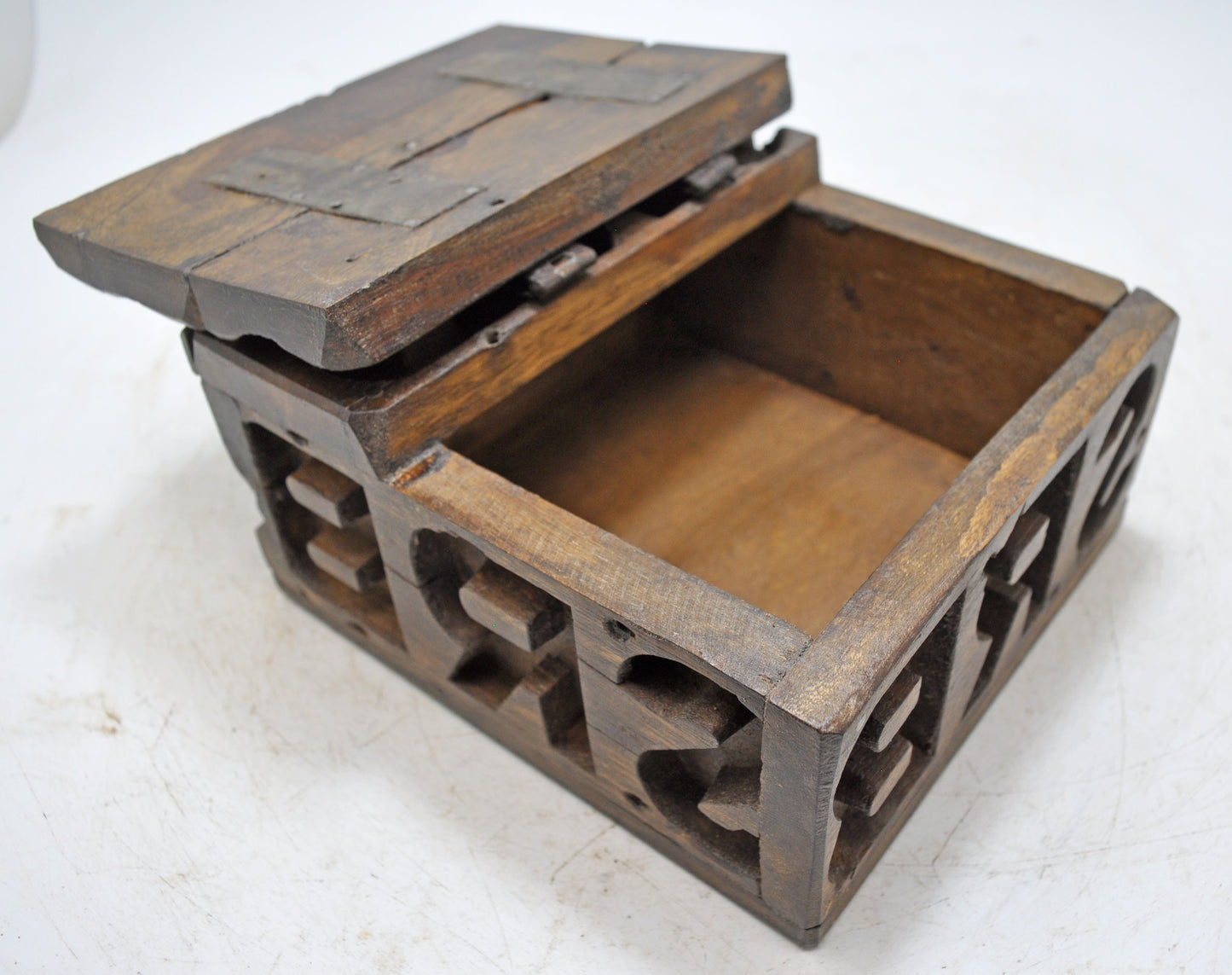 Salvage Reclaimed Wooden Square Storage Box New Rustic Piece