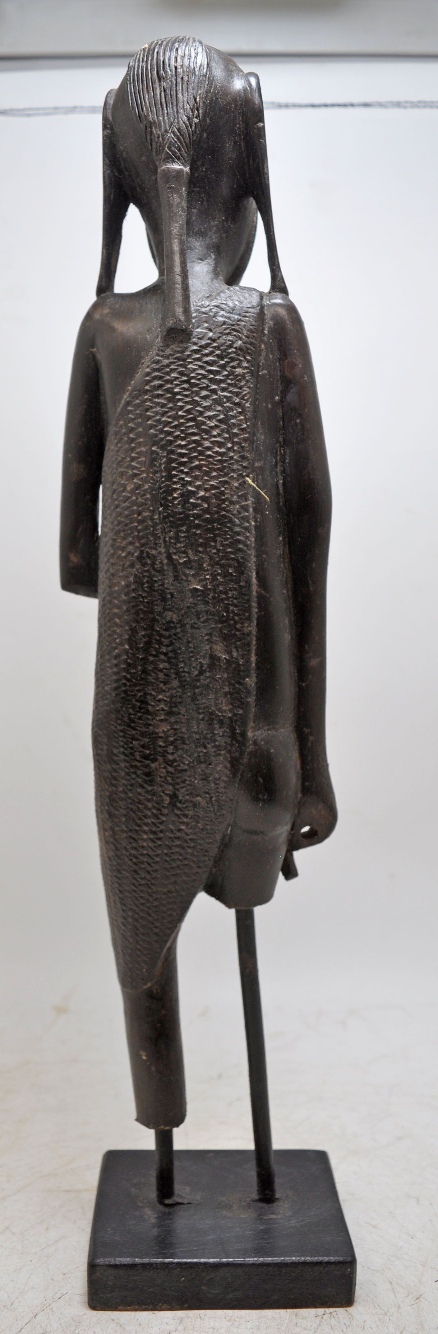 Antique Wooden Large Size African Man Figurine Original Old Fine Hand Carved