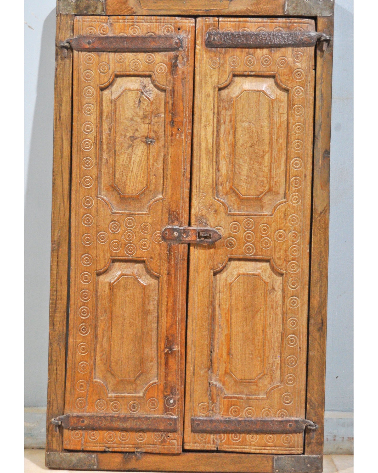 Antique Wooden Large Wall Décor Window Panel With Frame Original Old Fine Hand Carved