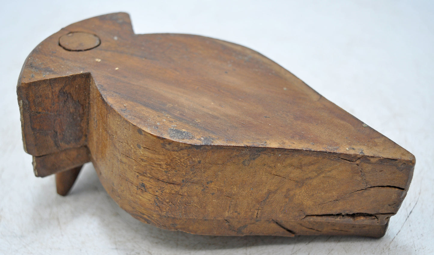 Antique Wooden Kitchenware Spice Box Original Old Hand Carved