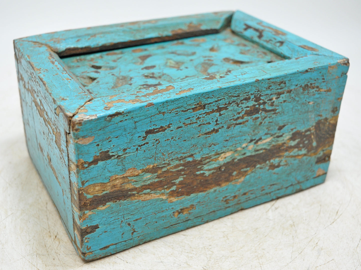 Antique Wooden Kitchenware Spice Box Original Old Hand Crafted Newly Painted
