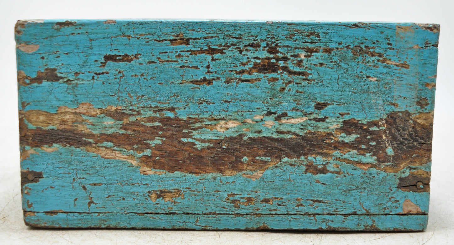 Antique Wooden Kitchenware Spice Box Original Old Hand Crafted Newly Painted