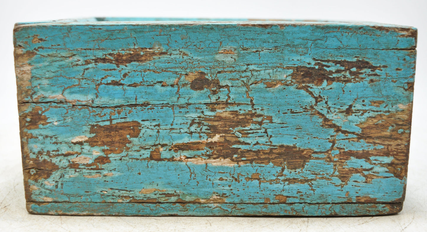 Antique Wooden Kitchenware Spice Box Original Old Hand Crafted Newly Painted
