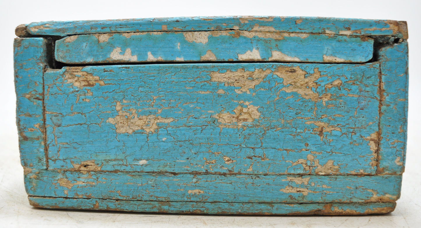 Antique Wooden Kitchenware Spice Box Original Old Hand Crafted Newly Painted