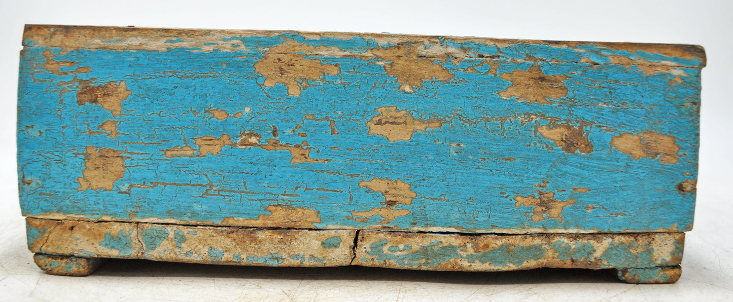 Antique Wooden Kitchenware Spice Box Original Old Hand Crafted Newly Painted