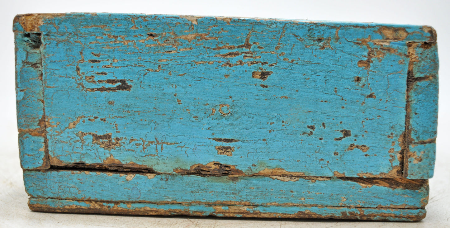 Antique Wooden Kitchenware Spice Box Original Old Hand Crafted Newly Painted