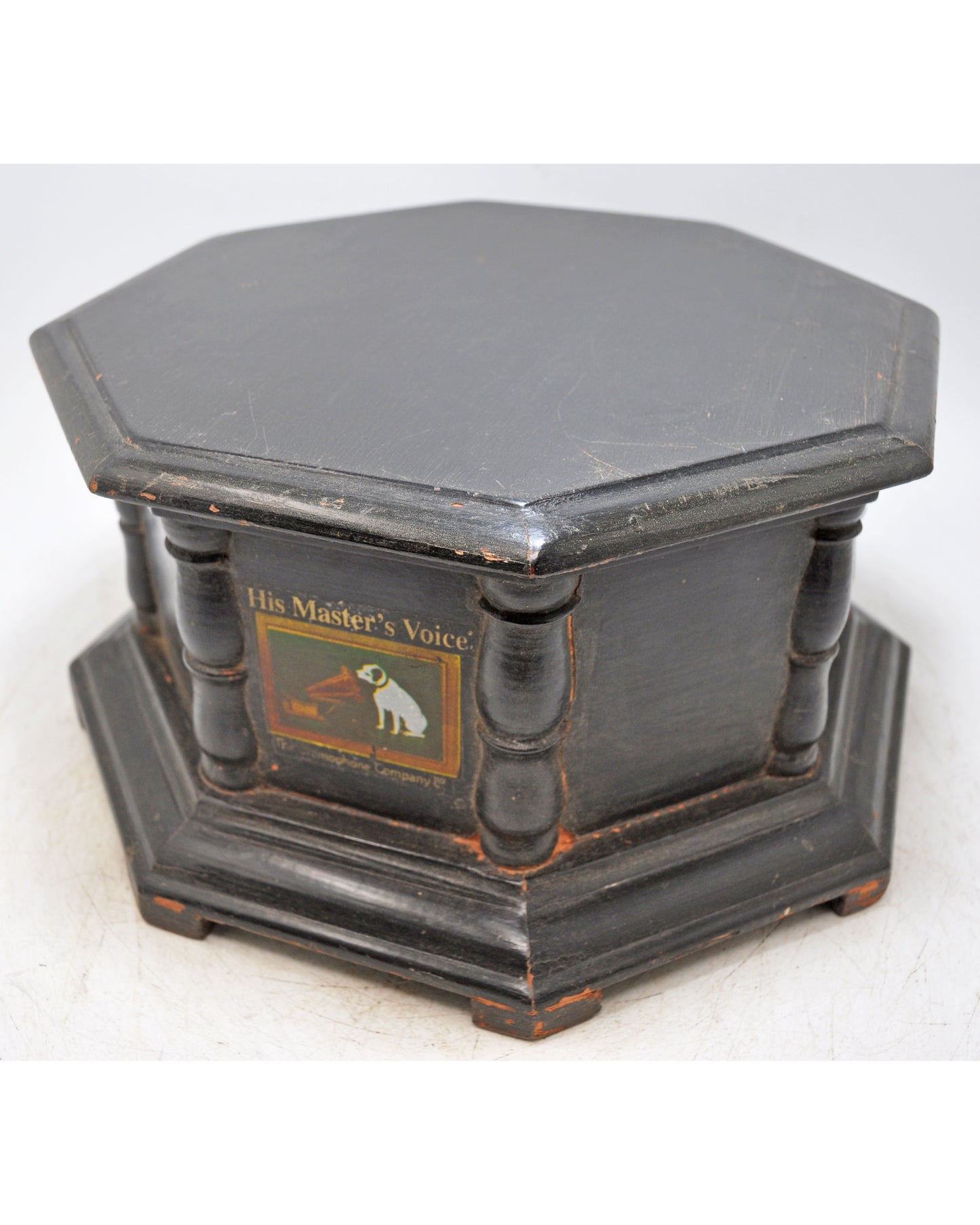 Antique Wooden His Masters Voice Gramophone Box Original Old Hand Crafted