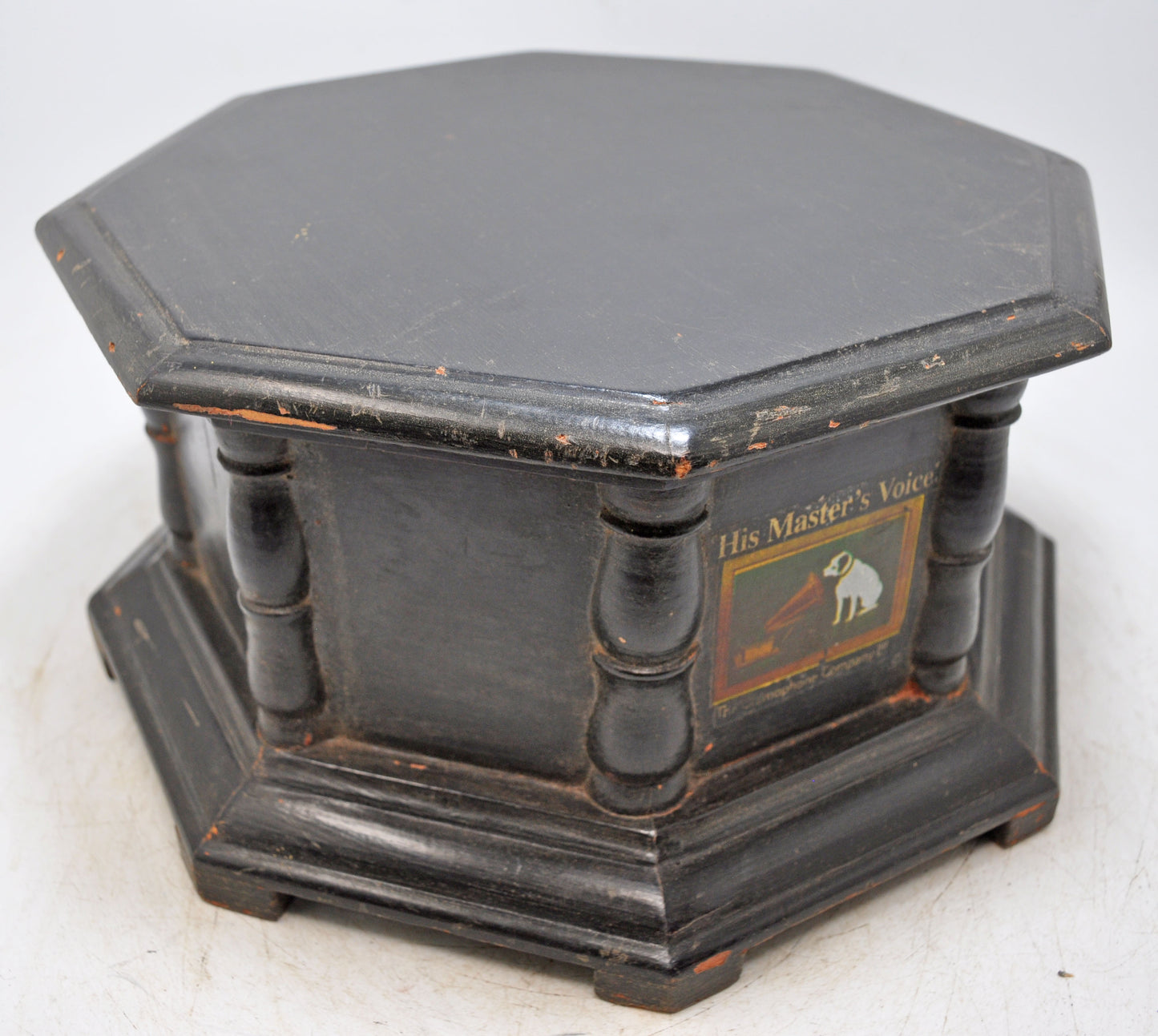 Antique Wooden His Masters Voice Gramophone Box Original Old Hand Crafted