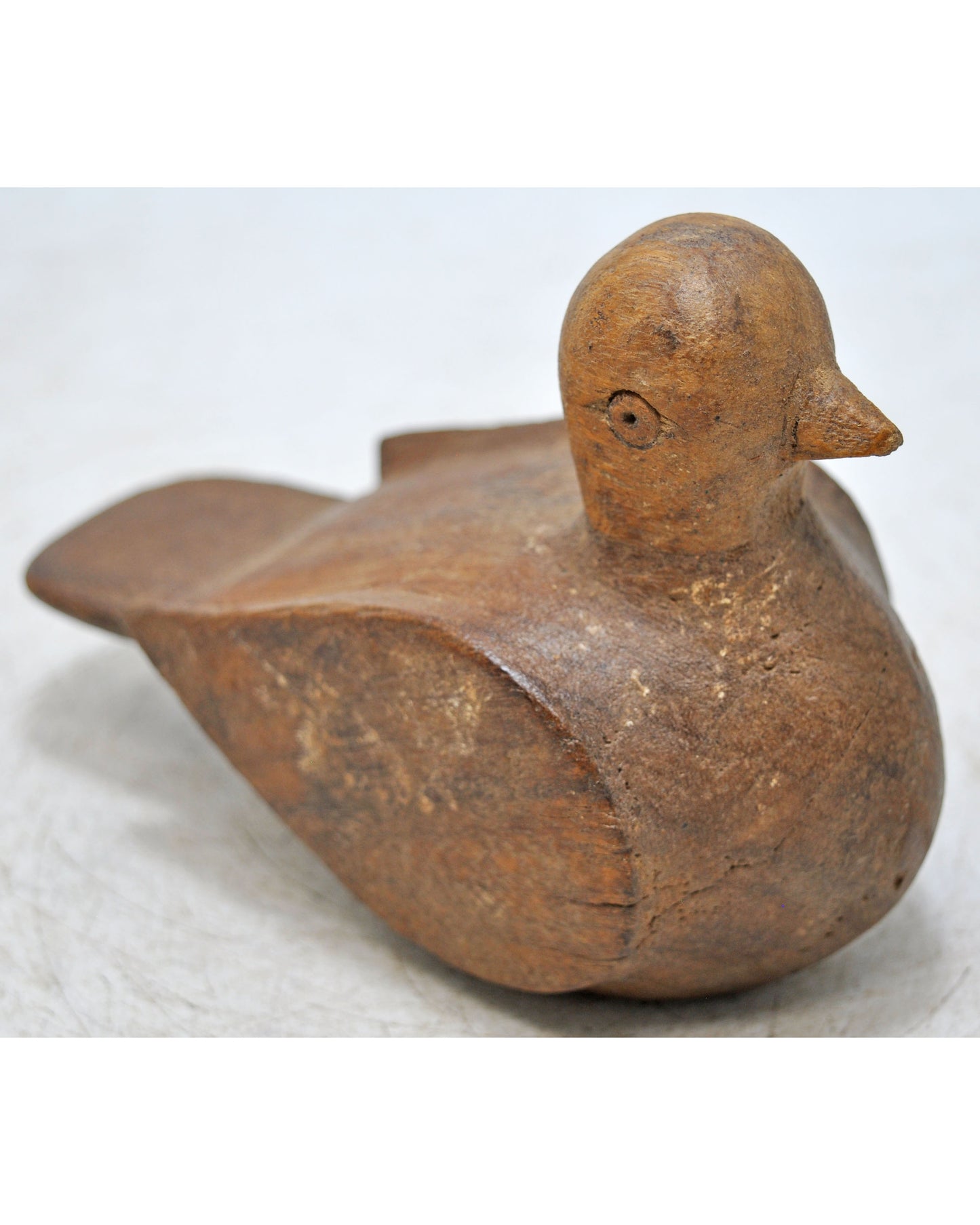Vintage Wooden Bird Figurine Original Old Hand Carved