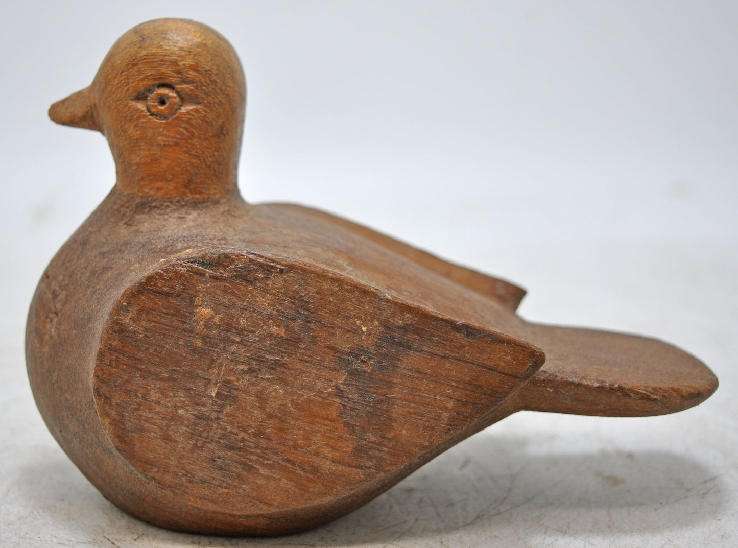 Vintage Wooden Bird Figurine Original Old Hand Carved