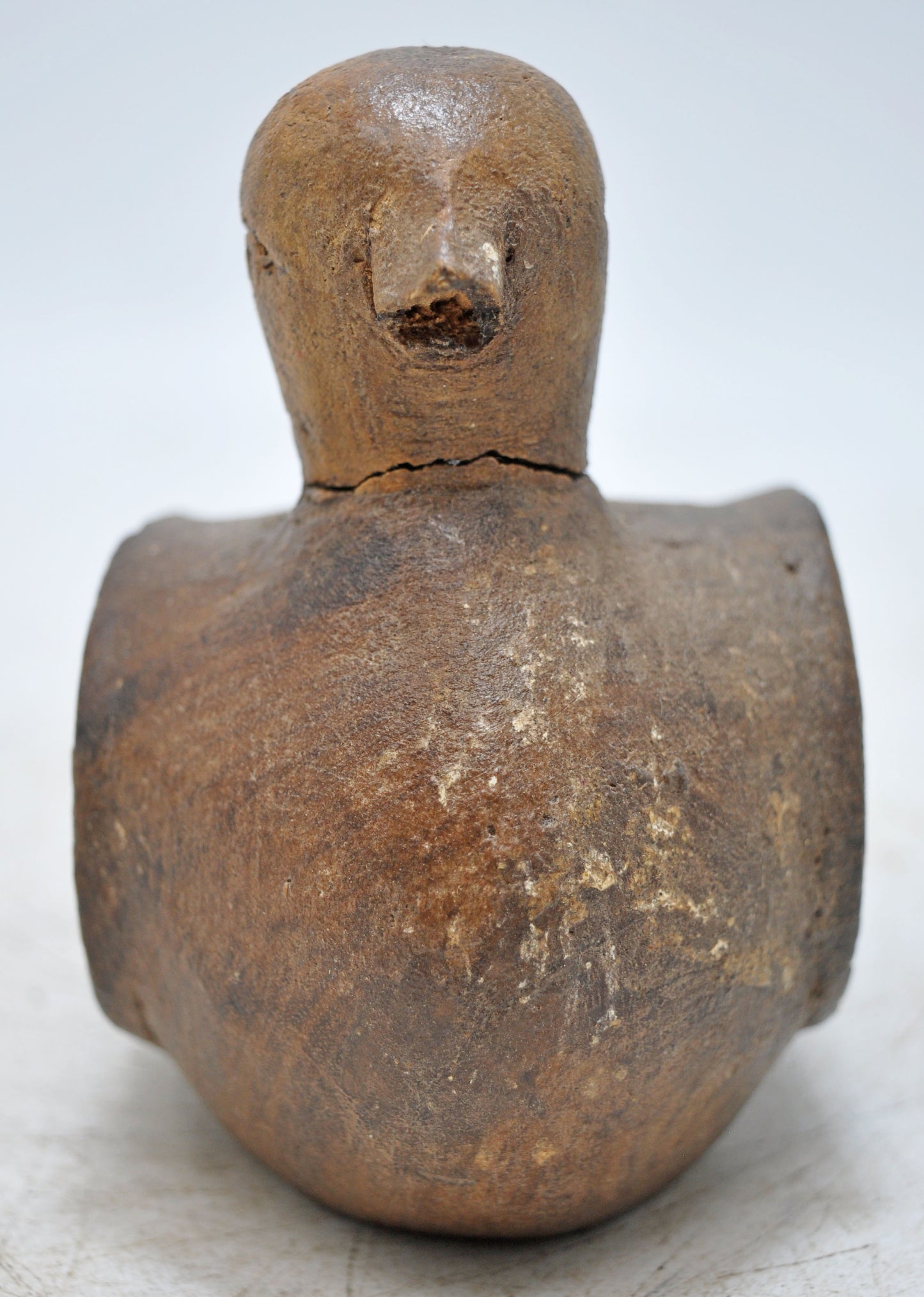 Vintage Wooden Bird Figurine Original Old Hand Carved