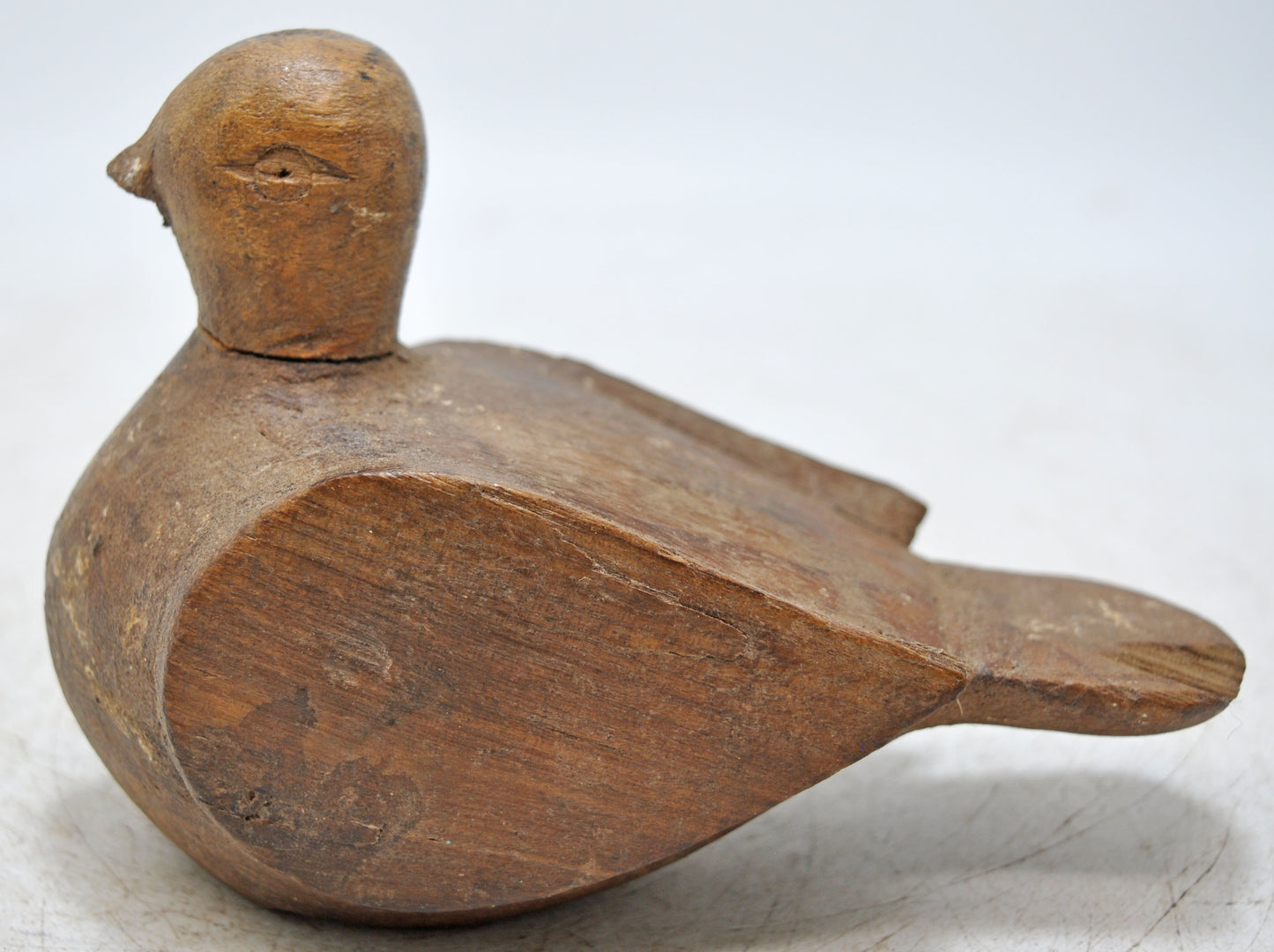 Vintage Wooden Bird Figurine Original Old Hand Carved