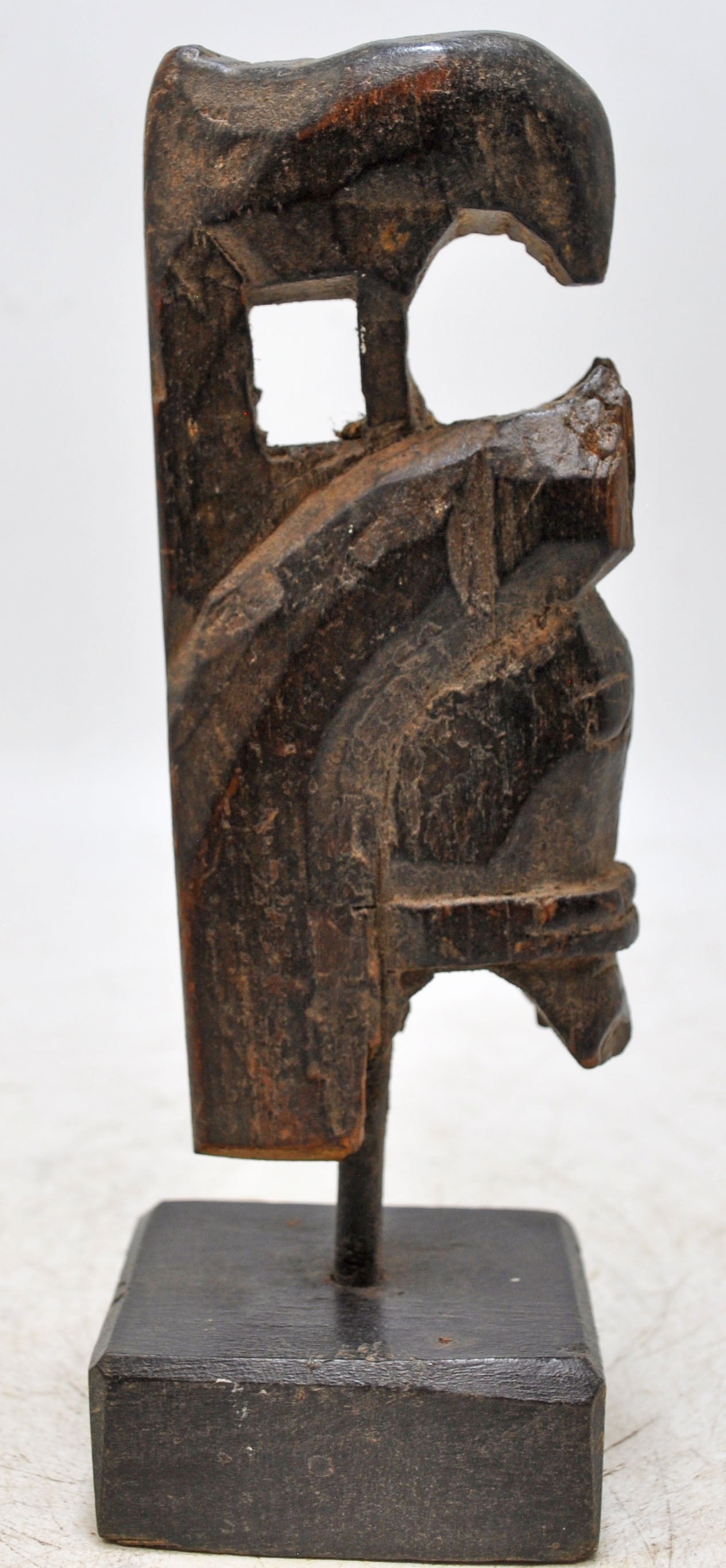 Antique Wooden Horse Head Bust Figurine Original Old Hand Carved