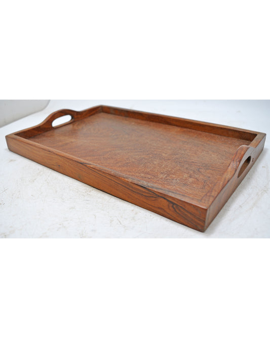Vintage Wooden Large Serving Tray Original Old Hand Crafted