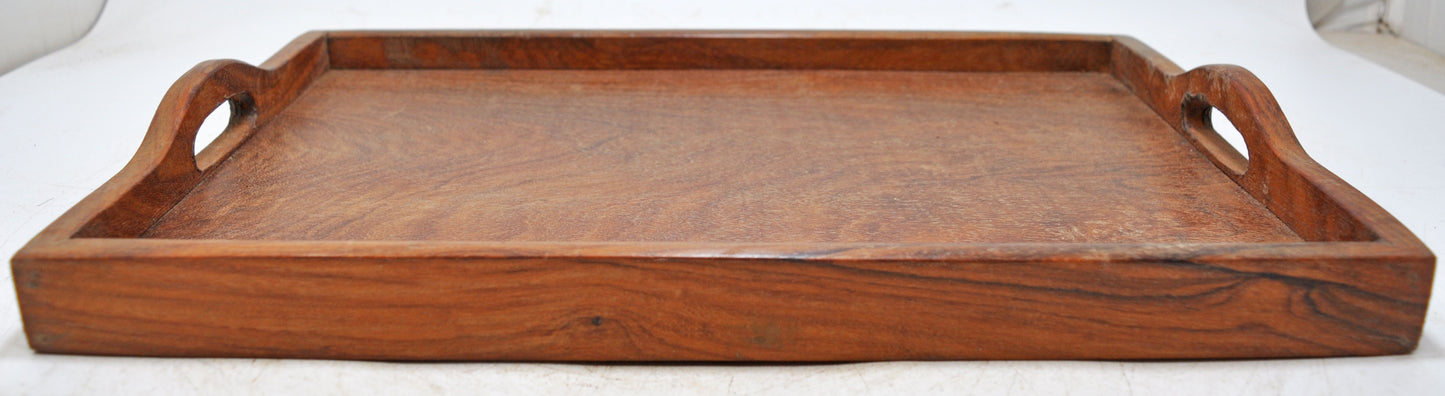 Vintage Wooden Large Serving Tray Original Old Hand Crafted