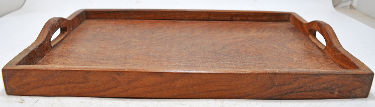 Vintage Wooden Large Serving Tray Original Old Hand Crafted