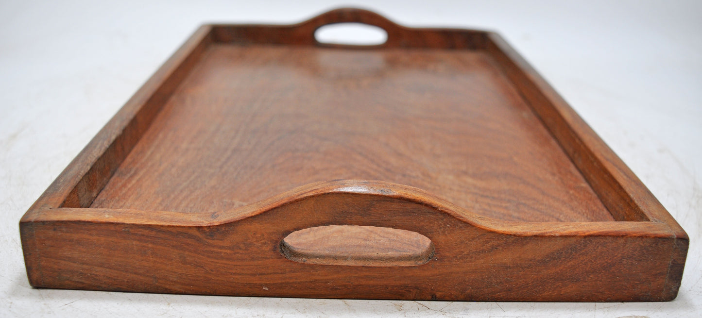 Vintage Wooden Large Serving Tray Original Old Hand Crafted