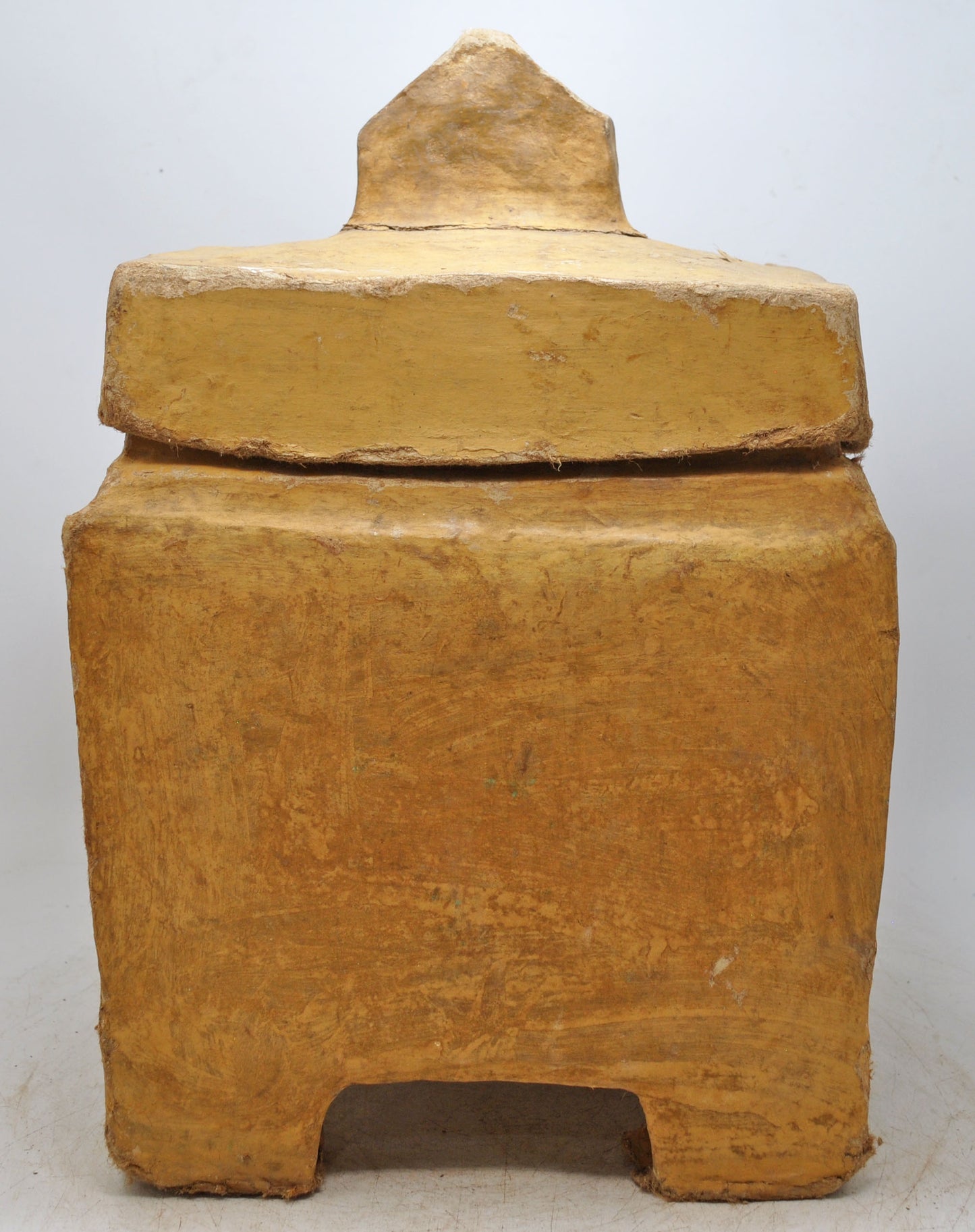 Antique Papiermache Tribal Storage Box Original Old Hand Crafted
