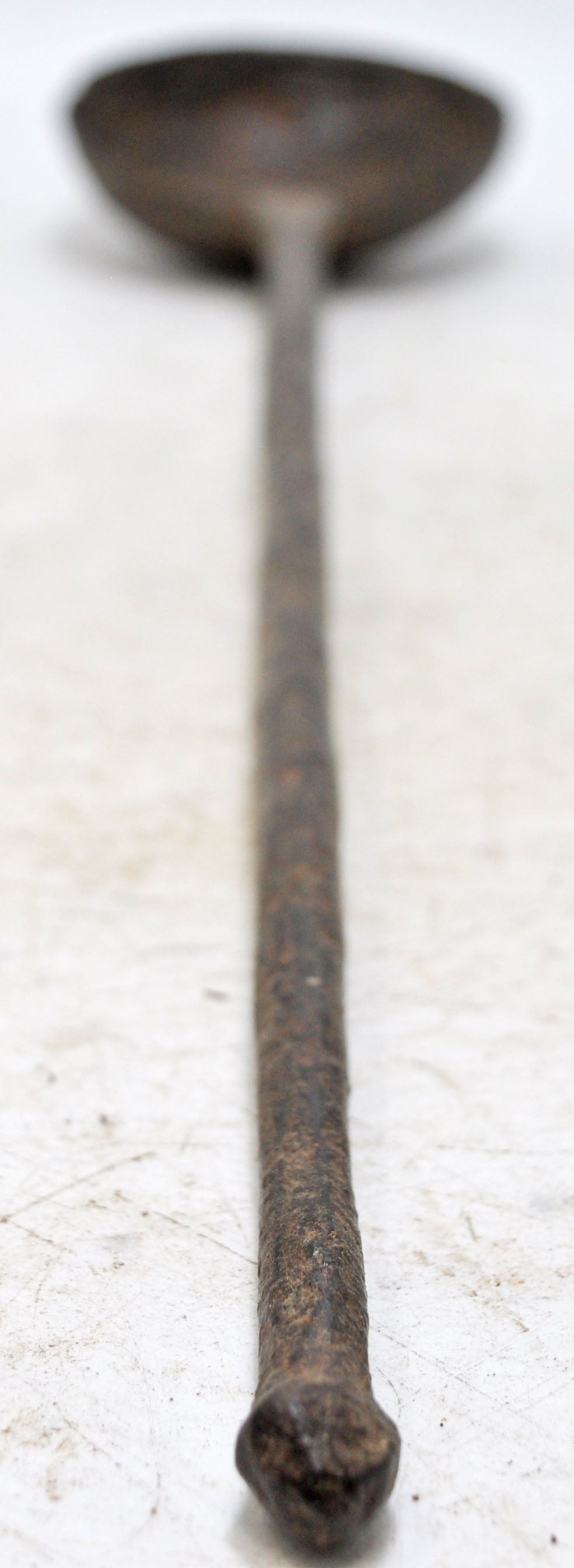 Antique Iron Kitchenware Long Serving Spoon Original Old Hand Crafted