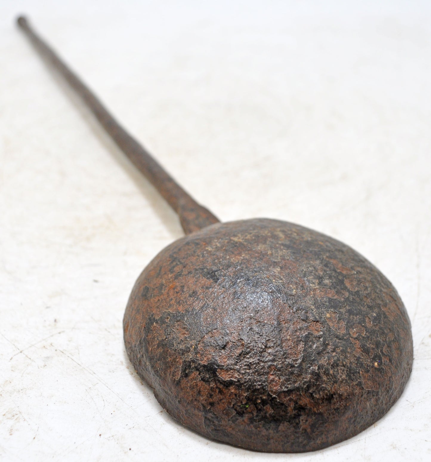 Antique Iron Kitchenware Long Serving Spoon Original Old Hand Crafted