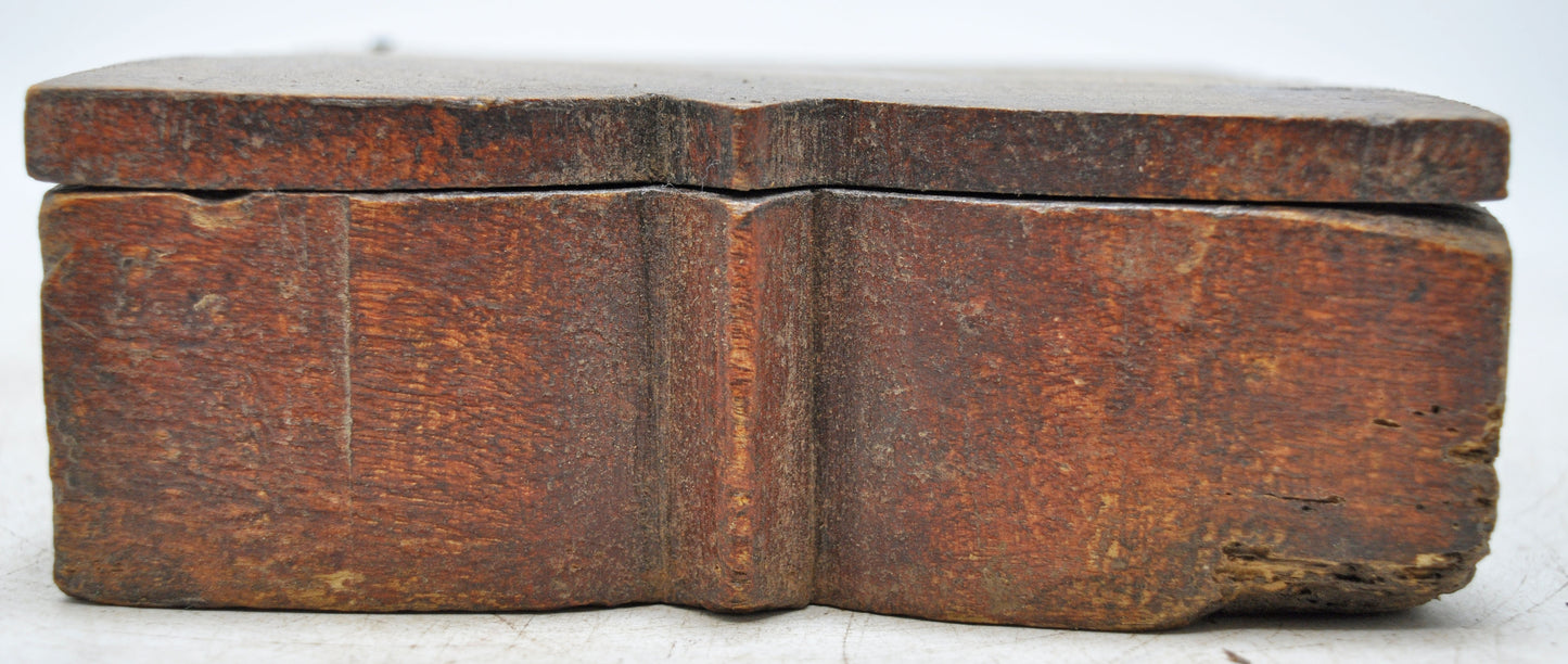 Antique Wooden Kitchenware Spice Box Original Old Hand Carved