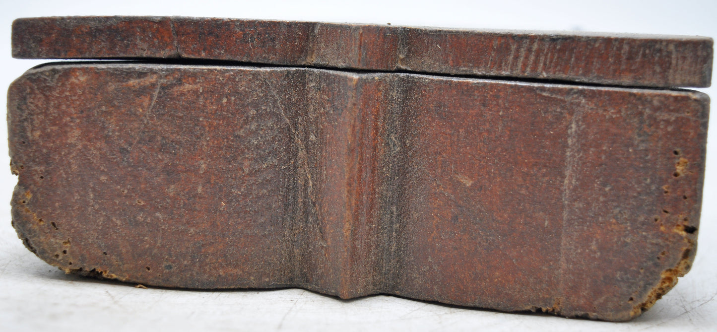 Antique Wooden Kitchenware Spice Box Original Old Hand Carved