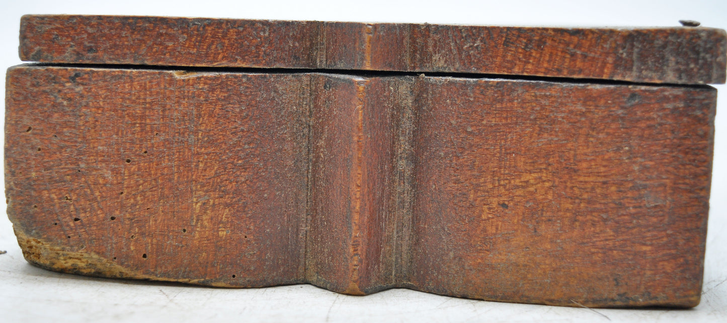 Antique Wooden Kitchenware Spice Box Original Old Hand Carved