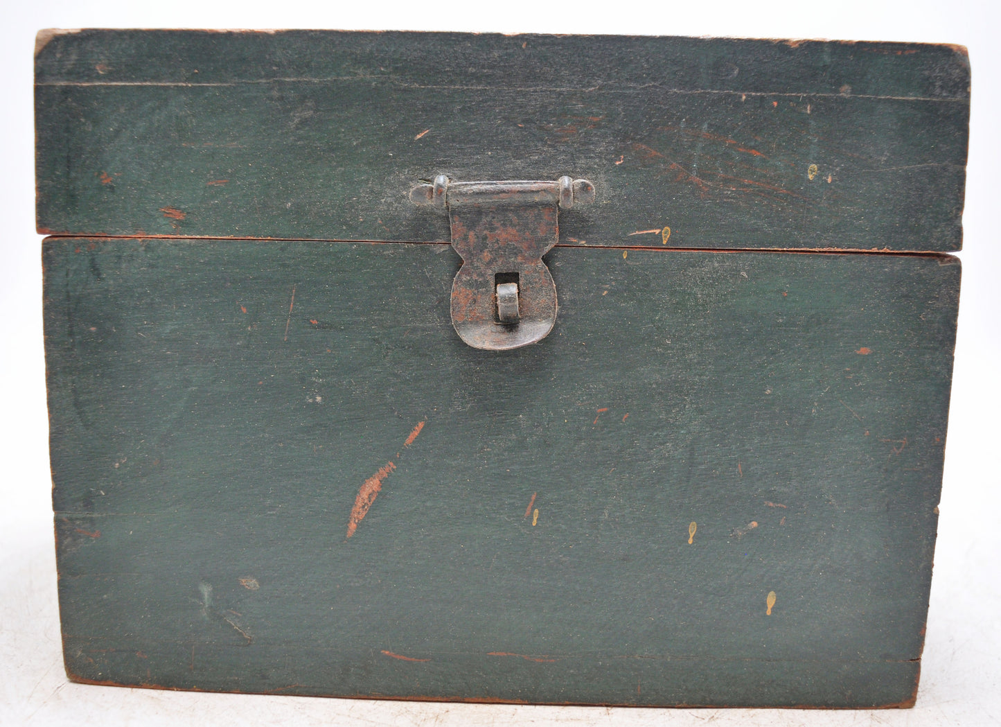 Vintage Wooden Storage Chest Box Original Old Hand Crafted Painted