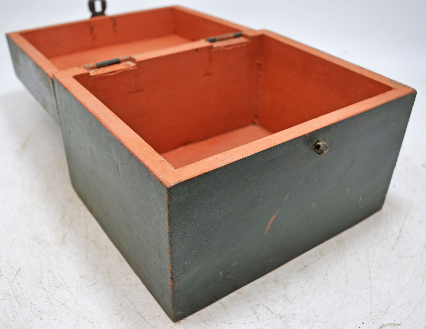 Vintage Wooden Storage Chest Box Original Old Hand Crafted Painted