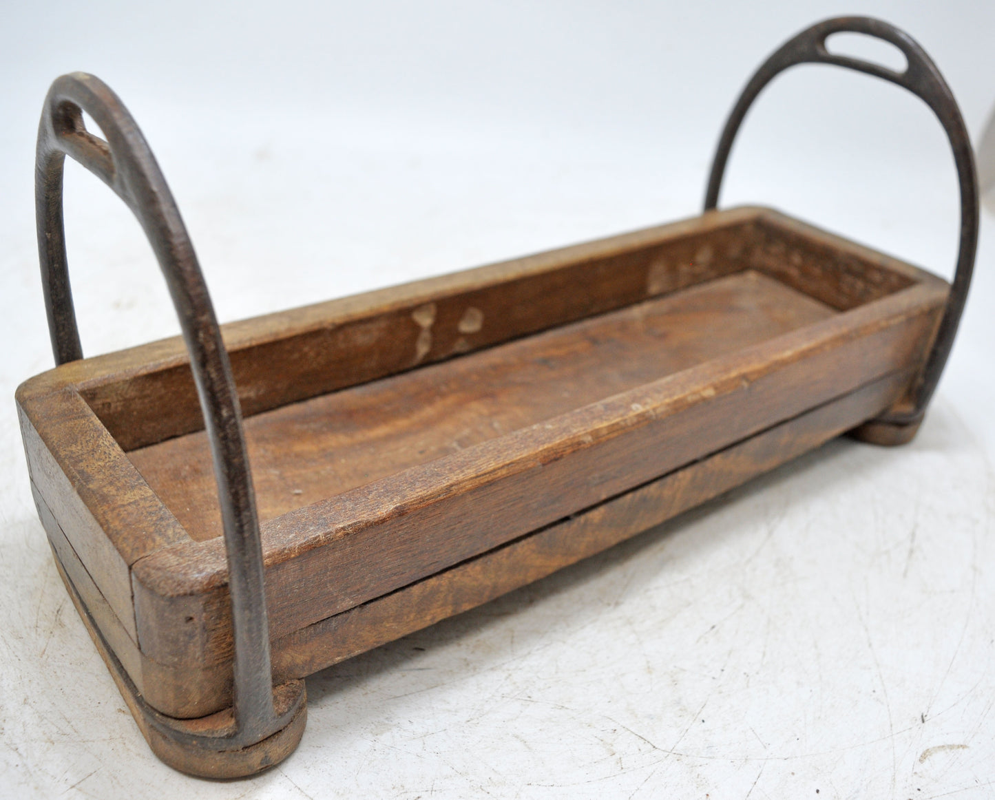 Vintage Wooden Horse Stirrups Design Small Tray Original Old Hand Crafted