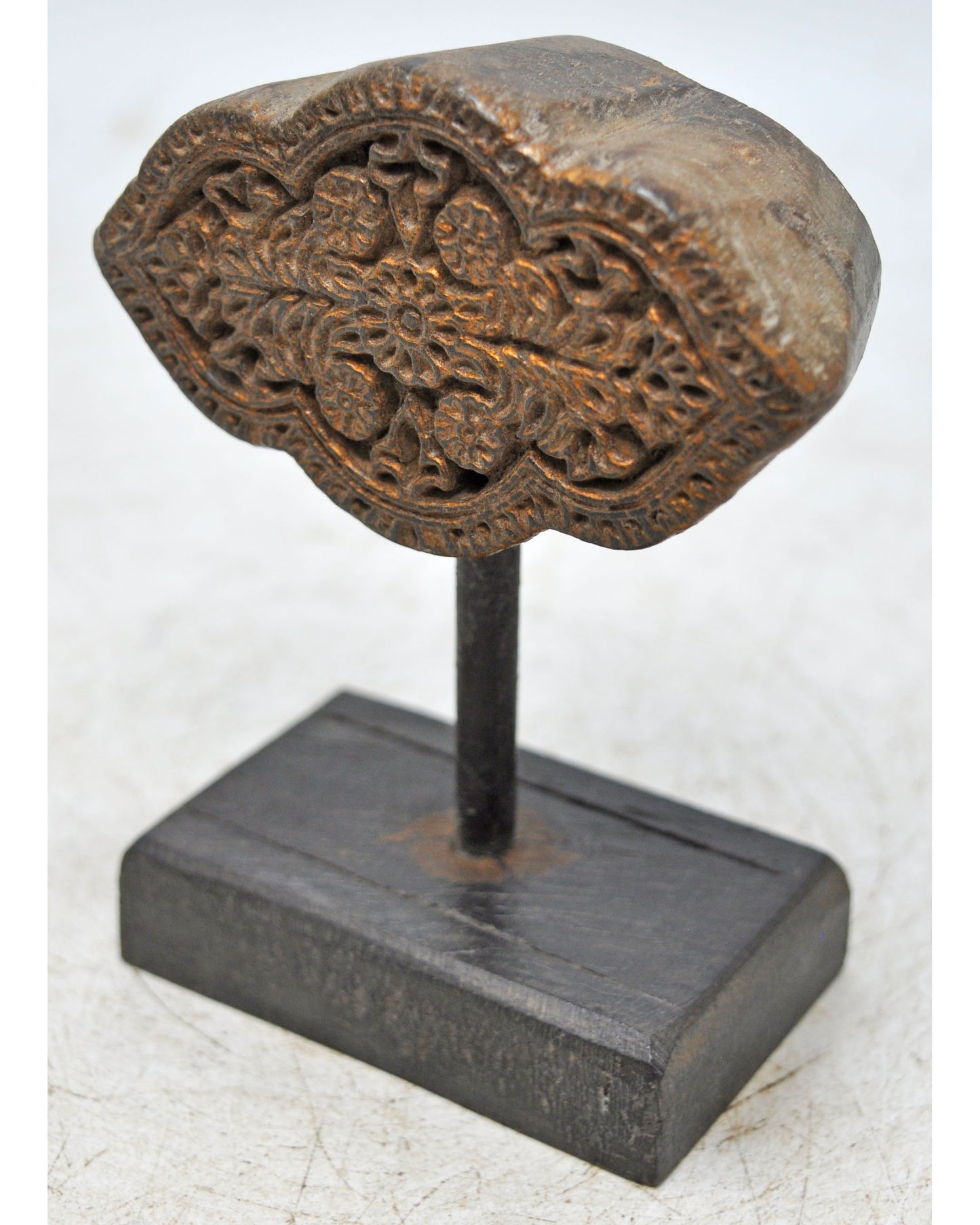 Antique Wooden Textile Printing Block Original Old Hand Carved