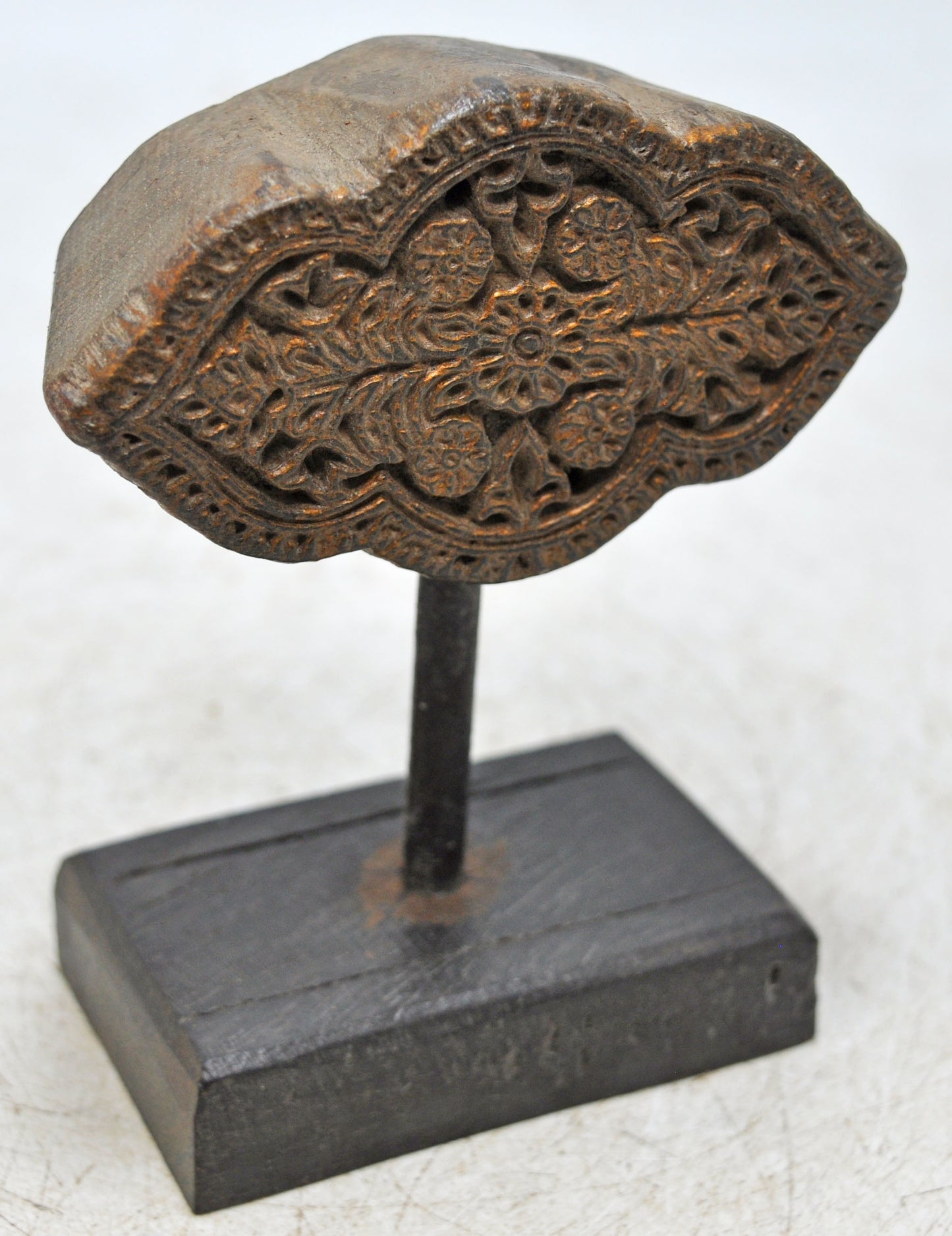 Antique Wooden Textile Printing Block Original Old Hand Carved