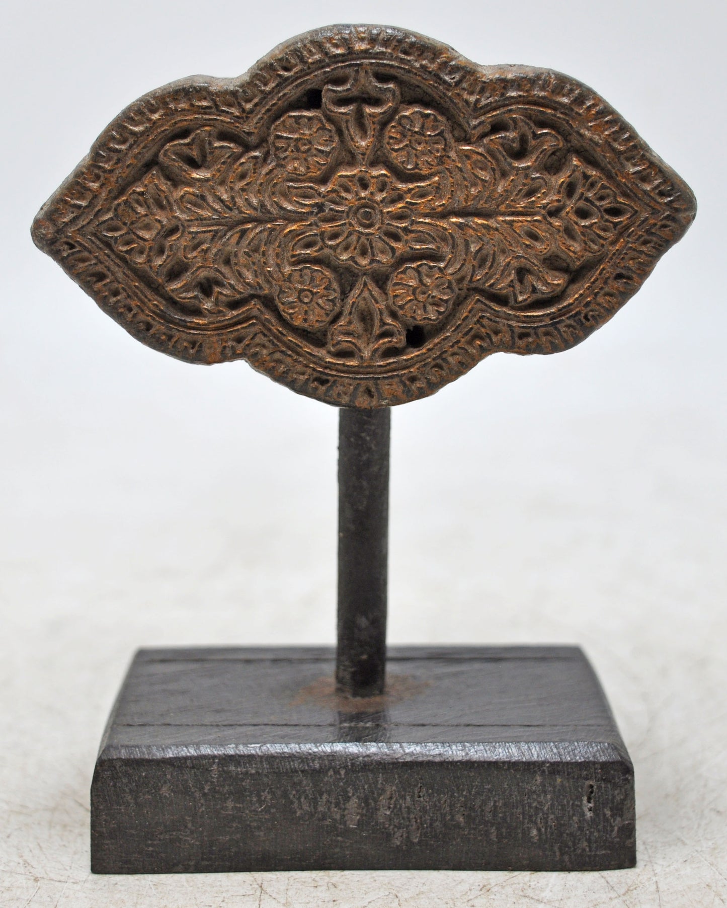 Antique Wooden Textile Printing Block Original Old Hand Carved